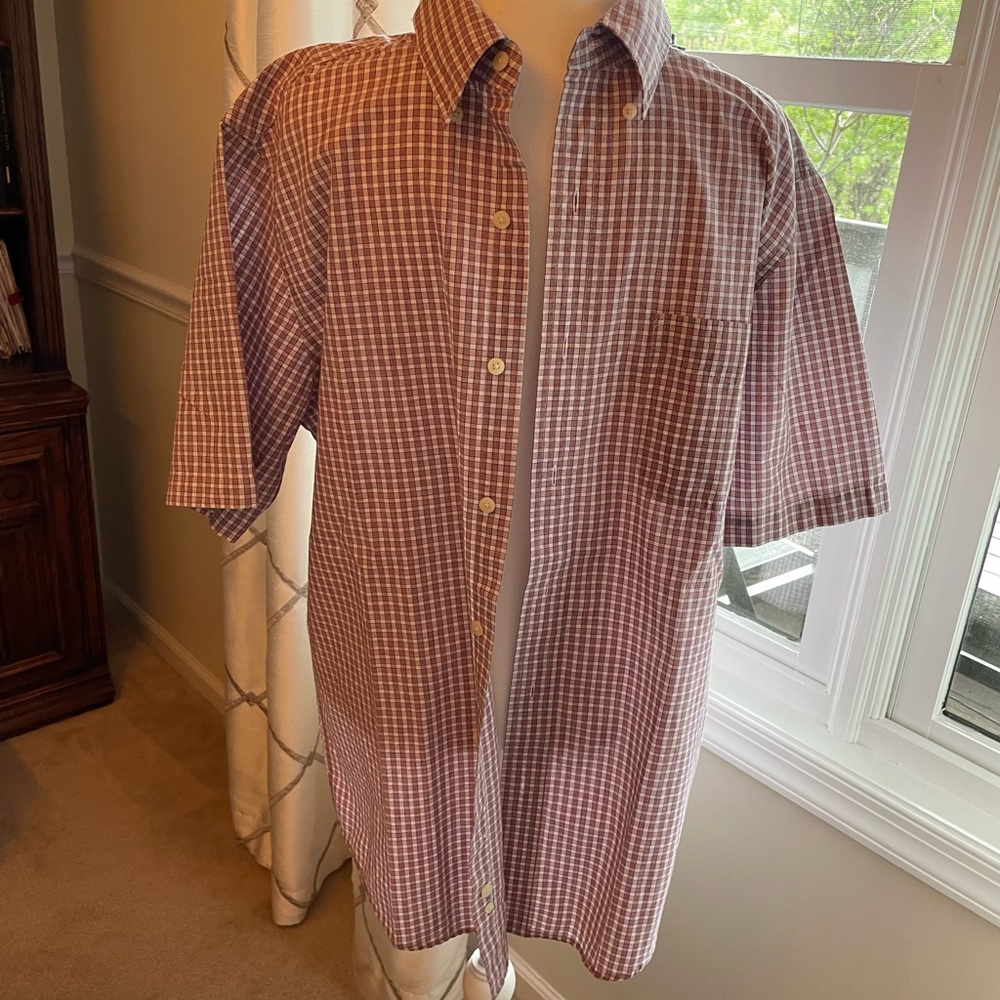 Chaps plaid shirt sleeved button down